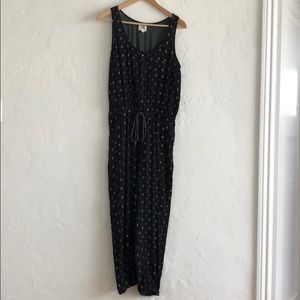 Navy w/ pattern anthropology jumpsuit